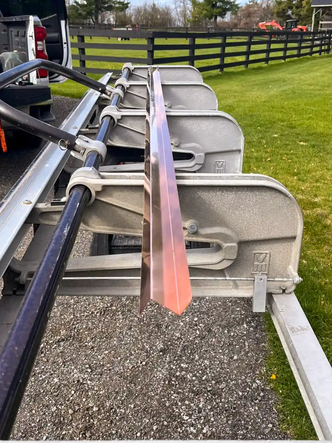 Copper valley flashing custom-fabricated on-site by Bullarco crew