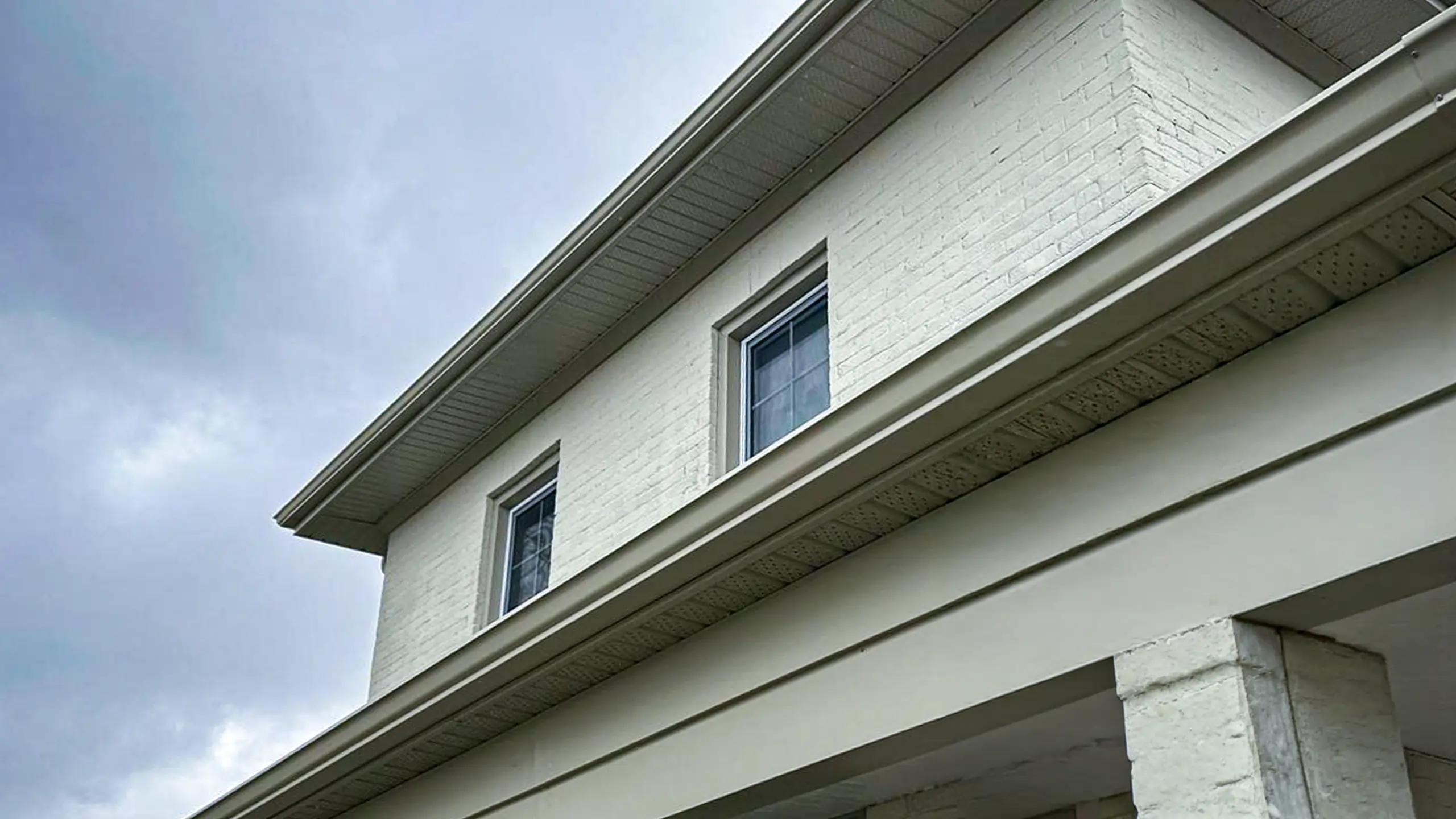 Professional soffit and fascia installation protecting roofline in Peterborough
